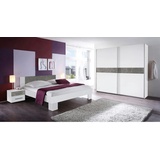 Schlafkontor Schlafzimmer-Set »Marvic«, Bett 180 cm, 2 Nachttische, Schwebetürenschrank weiß