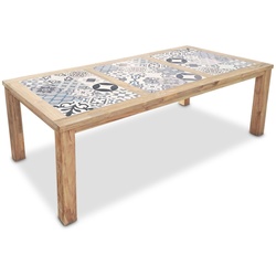 Kacheltisch Sori - Teak recyelt