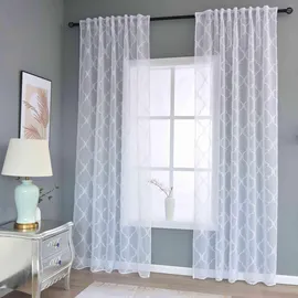 Gardinenbox Gardine HxB 245x145 cm Natur Lacework »Valencia« Multiband Aufhängung Scherli Transparent Leinen-Optik, 2023440