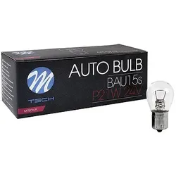 Glühlampe M-TECH P21W BA15s 21W S25 CLEAR 24V