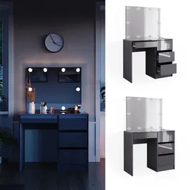 Vicco Schminktisch Sherry Anthrazit 90 cm mit Spiegel & LED-Beleuchtung