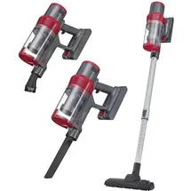 Clean Maxx CLEANmaxx 2in1 Akku-Zyklon-Staubsauger grau/rot