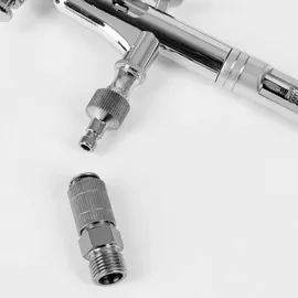 Wiltec Airbrush Schnellkupplung 9,51 mm Schlauch mit 9,51 mm Außengewinde Luftschlauch