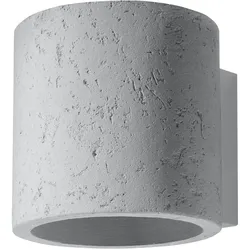 Licht-Erlebnisse Beton Wandleuchte Up Down rund Ø10cm klein G9 Wand