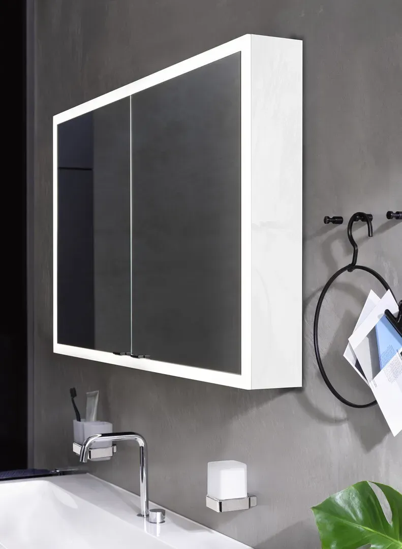 emco Einbau-Set prime Slim Aufputz Glas weiss Gänzend,949700050 949700050