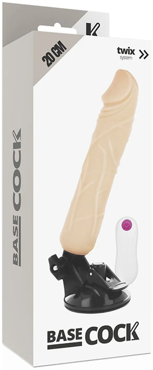 Basecock Dildo mit Vibration Vibrator 1 St beige