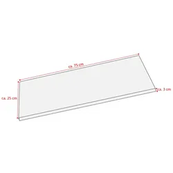 Jet-Line Stufenmatten STAIRS Außenbereiche Treppenmatten Antirutschmatte 25x75cm schwarz Design Punkt klein