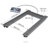 Kern UIB 1.5T-4 Palettenwaage Wägebereich (max.) 1500kg, Stahl, IP67 Schutz, Teilung 500g