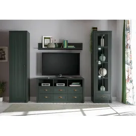 Home Affaire Wohnwand HOME AFFAIRE "Ascot", grün, B:270cm H:198cm T:43cm, Holzwerkstoff, MDF, Kastenmöbel-Sets, Wohnwand