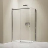 Bernstein Eckdusche Bernstein DX806A flex Schiebetür Nano ESG-Sicherheitsglas 100x90cm