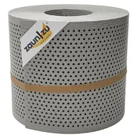 zaunzu® Sichtschutzstreifen Rille Gelocht 26 m Steingrau PP