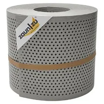 zaunzu® Sichtschutzstreifen Rille Gelocht 26 m Steingrau PP