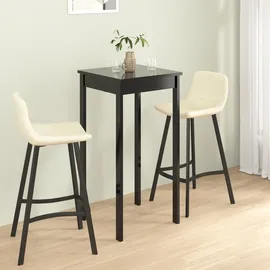 vidaXL Bartisch 55 x 55 x 107 cm Schwarz