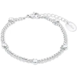 Armband S.OLIVER "Schmuck Geschenk, Armkette Anlass Geburtstag Weihnachten", silber (edelstahlfarben), Armbänder, Damen, Edelstahl