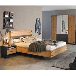 rauch Bett »Butte« - 95x207x101cm - grau - Holz / Metall