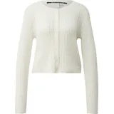 QS Strickjacke mit Ajourmuster Beige XS
