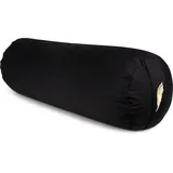 MindBaas - Yoga Bolster - Eco - Schwarz - Yogakissen - Meditationsrolle EINHEITSGRÖSSE