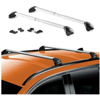 OMAC Dachträger für VW Passat Wagon B8 2015-2025 Alu Silber 2 tlg ABE (2-St), Wasserbeständig,Abnehmbar,Multifunktional,Leichtgewichtig grau|silberfarben