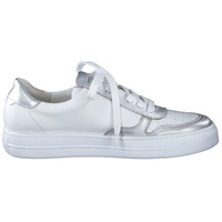 Paul Green Sneaker - Weiß / Silber Leder Größe: 41 Normal