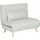 Homcom Schlafcouch Leinenimitat Einzelcouch 1-Sitzer Beige