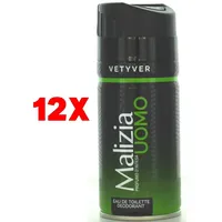 Malizia Uomo Vetyver Deodorant EDT 150 ml, 12er Pack