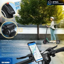 Kesser KESSER® E-Scooter mit Straßenzulassung 40km Reichweite Faltbarer Elektro 36V / 10 Ah Batterie Roller Belastung bis 120kg 450W Motor 10" Reifen LCD-Display und universelle Smartphonehalterung