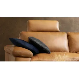 KAWOLA Ecksofa Lola Leder Recamiere rechts cognac