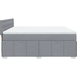 vidaXL Boxspringbett 180 x 200 cm Hellgrau