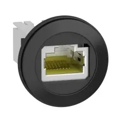 Schneider Electric XB5PRJ45 RJ45 Einbaubuchse, Harmony XB5, Kunststoff, schwarz, Schnittstelle, Ethernet, RJ45