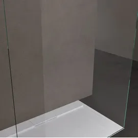 doporro Duschwand Duschtrennwand 110x200 Walk-In Dusche mit Doppel-Stabilisator aus Echtglas 10mm ESG-Sicherheitsglas Klarglas inkl. Nanobeschichtung - Transparent