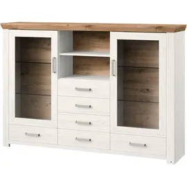 Set One by Musterring Highboard York Dekor Pino-Aurelio / Eiche Artisan