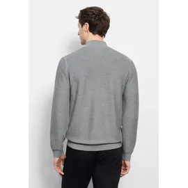 Olymp Sweatjacke OLYMP "OLYMP Casual Strick, Sweatjacke", Herren, Gr. XL, grau, 100% Baumwolle, Sweatjacken Sweatjacke
