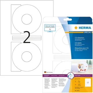 Herma CD-Etiketten 5079 weiß