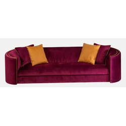 Casa Padrino Luxus Sofa Lila / Orange 275 x 89 x H. 75 cm - Wohnzimmer Sofa - Hotel Sofa - Wohnzimmer Möbel - Wohnzimmer Einrichtung - Hotel Möbel - Luxus Möbel - Luxus Einrichtung
