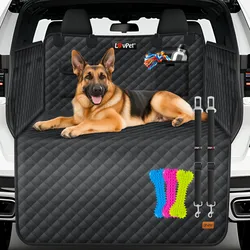 LOVPET® Kofferraumschutz Hund gesteppt mit Seiten- und Ladekantenschutz   Universale Kofferraum-Schutzmatte für Hunde   Hundedecke Wasserabweisend & Kratzfest mit Sicherheitsgurt und Zubehör