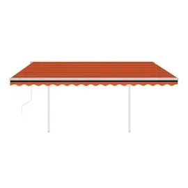 vidaXL Automatische Markise mit LED & Windsensor 4,5x3 m Orange Braun