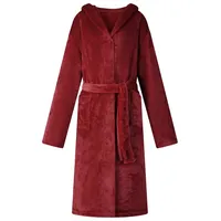 vidaXL Bademantel Hoodie Bordeauxrot M