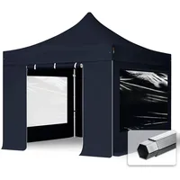TOOLPORT Faltpavillon mit Seitenteilen (Panoramafenster) ALU Pavillon Partyzelt schwer