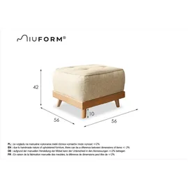 miuform Fußhocker Dazzling Daisy 56 x 42 cm Türkis/Petrol