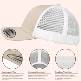 Flexfit Retro Trucker Kappe grau/weiß One Size