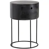 KADIMA DESIGN Nachtkonsole, Schwarz für Schlafzimmer | Metallgestell | 40x40x60 cm | Modern | Vormontiert