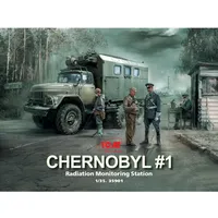 ICM Chernobyl1.Radiation Monitoring Stat(ZiL-131KShM truck&5figu&diorambase w.backgr