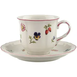 Villeroy & Boch Kaffeetasse mit Untertasse 0,12 l Weiß 2 St.