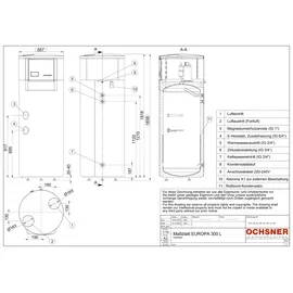 Ochsner Europa 300 Warmwasser-Wärmepumpe 6 kW