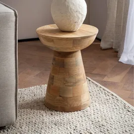 Wohnling Beistelltisch Braun Massivholz 37 x 45 cm