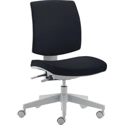 Drehstuhl MAYER SITZMÖBEL "2432", grau (anthrazit, grau), B:59cm H:84cm T:59cm, Stoff, Stühle, Bürodrehstuhl, AQUA CLEAN-TECHNOLOGIE