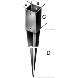 FORMAT Einschlagbodenhülse tzn 91x750 Stärke 2,0mm