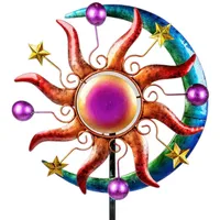 Formano Buntes Windrad Sonne Mond und Sterne für den