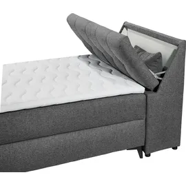 ed exciting design Boxbett / Polsterbett 120 x 200 cm, mit Bettkasten Anthrazit - grau