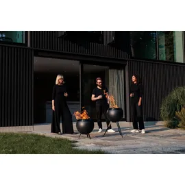 höfats MOON 45 Feuerschale mit niedrigem Fuß All Black